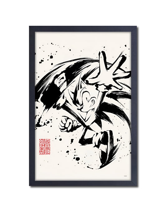 Sonic the Hedgehog™: Running Framed Poster (11x17) - Official SEGA Wall Art - front view