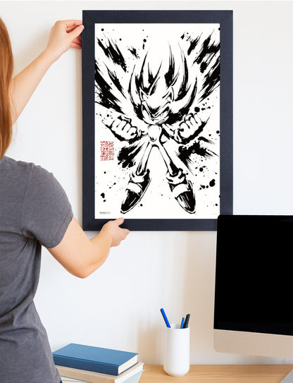 Sonic™: Super Sonic Framed Poster (11x17) - Official SEGA Wall Art - lifestyle display
