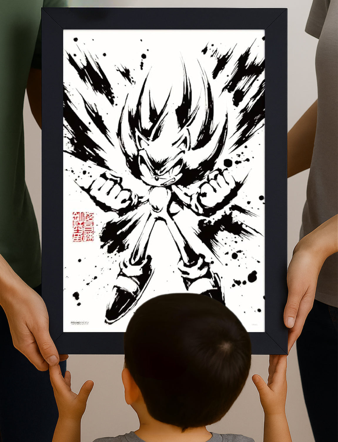 Sonic™: Super Sonic Framed Poster (11x17) - Official SEGA Wall Art - alternate angle