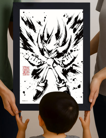 Sonic™: Super Sonic Framed Poster (11x17) - Official SEGA Wall Art - alternate angle