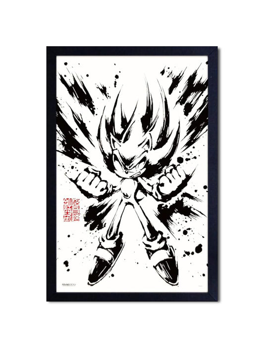 Sonic™: Super Sonic Framed Poster (11x17) - Official SEGA Wall Art - front view