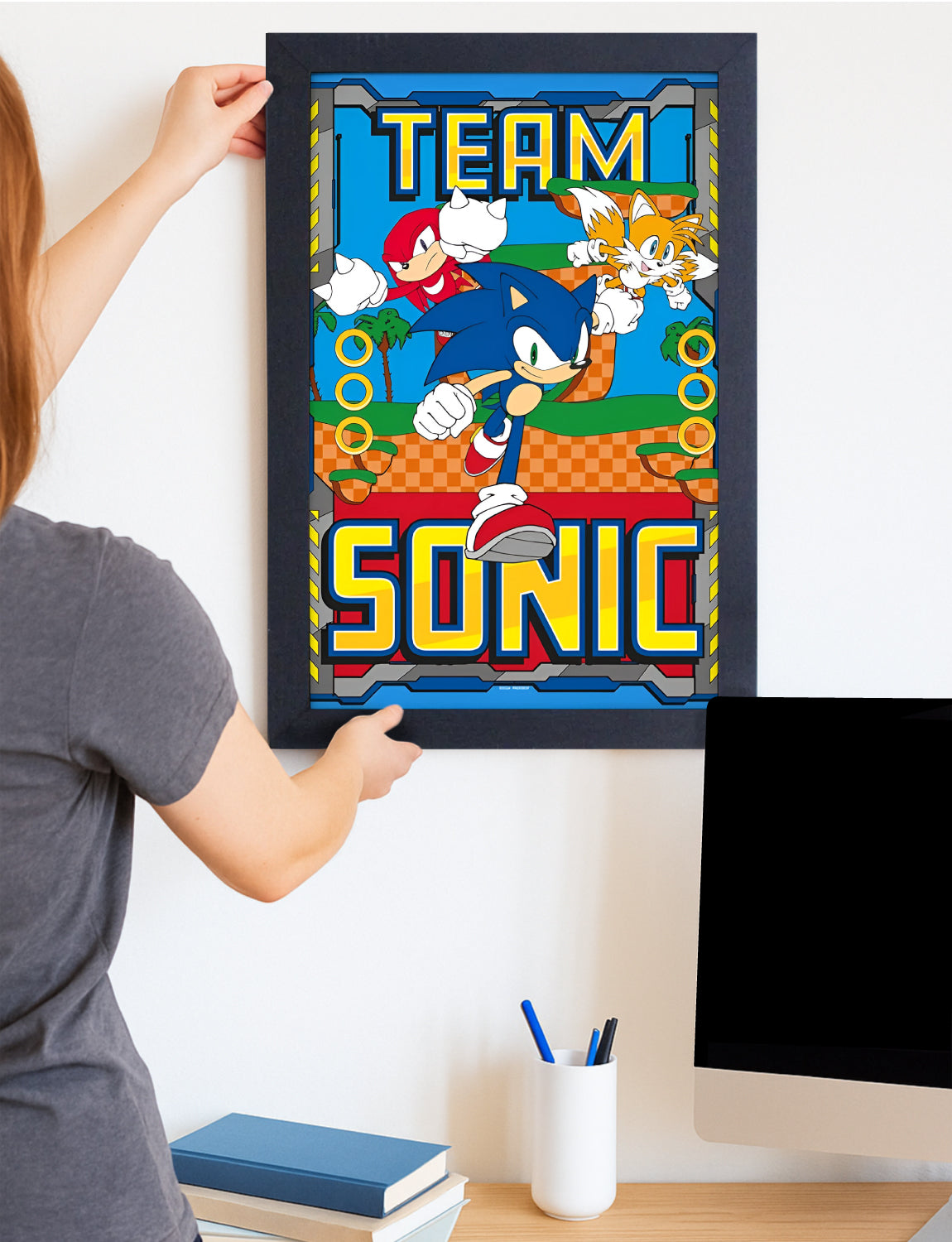 Sonic the Hedgehog™: Framed Wall Art (11x17) - Official Sega Decor - lifestyle display