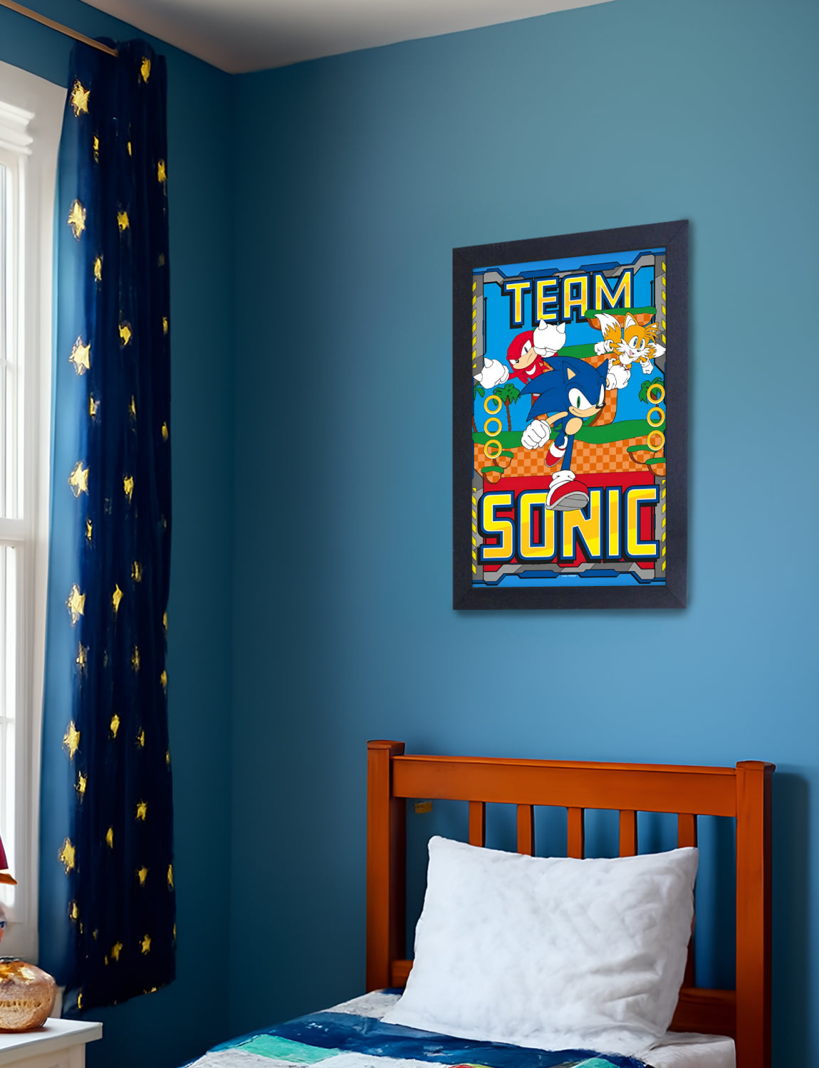 Sonic the Hedgehog™: Framed Wall Art (11x17) - Official Sega Decor - detail close-up