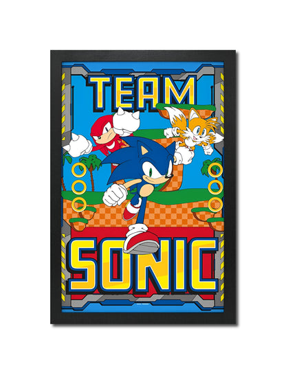 Sonic the Hedgehog™: Framed Wall Art (11x17) - Official Sega Decor - front view