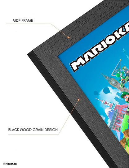 Super Mario™: Mario Kart Framed Poster (11x17) - Official Nintendo Art - back view