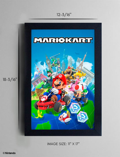 Super Mario™: Mario Kart Framed Poster (11x17) - Official Nintendo Art - packaging