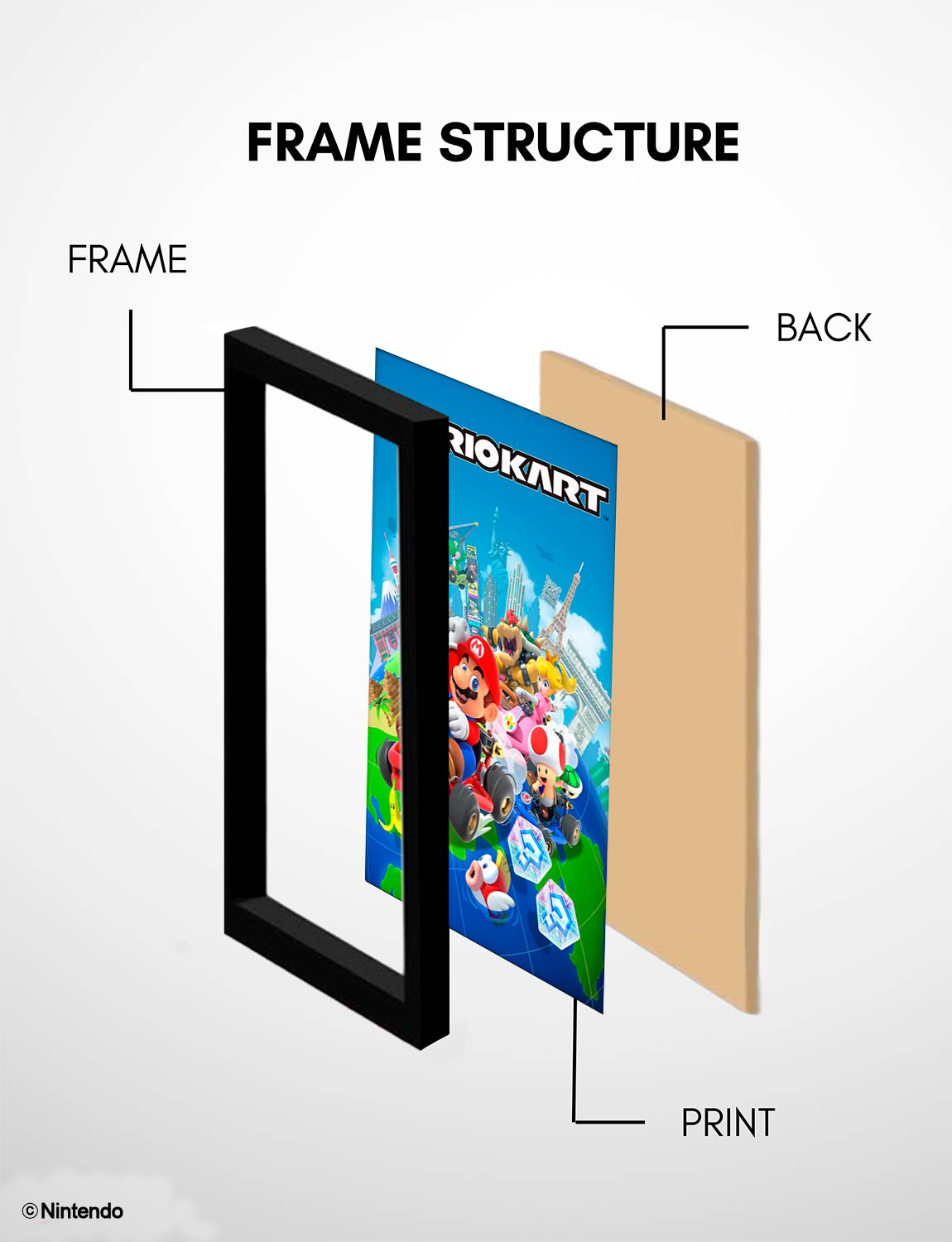 Super Mario™: Mario Kart Framed Poster (11x17) - Official Nintendo Art - view 7