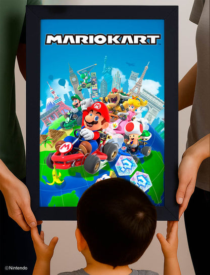 Super Mario™: Mario Kart Framed Poster (11x17) - Official Nintendo Art - alternate angle