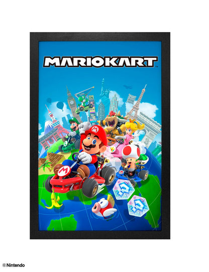 Super Mario™: Mario Kart Framed Poster (11x17) - Official Nintendo Art - front view