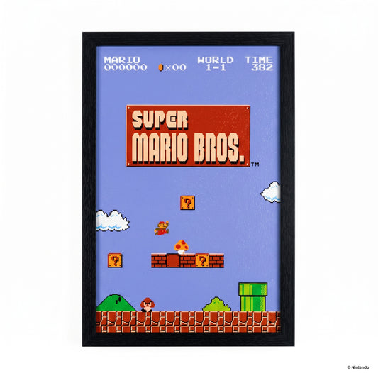 Super Mario™: Level 1-1 Gel-Coated Framed Print (11x17)