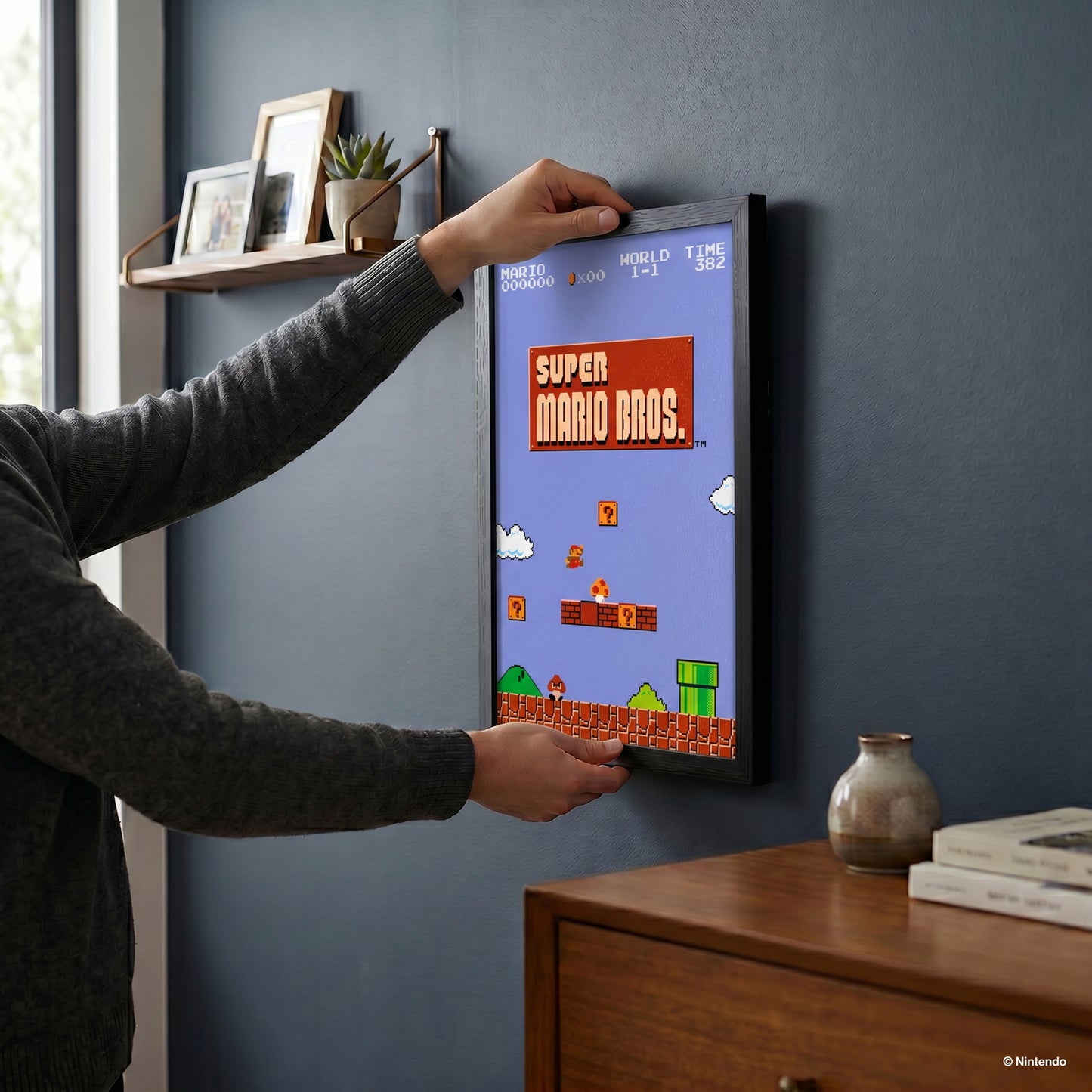 Super Mario™: Level 1-1 Gel-Coated Framed Print (11x17)