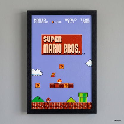 Super Mario™: Level 1-1 Gel-Coated Framed Print (11x17)