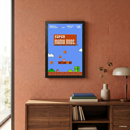 Super Mario™: Level 1-1 Gel-Coated Framed Print (11x17)