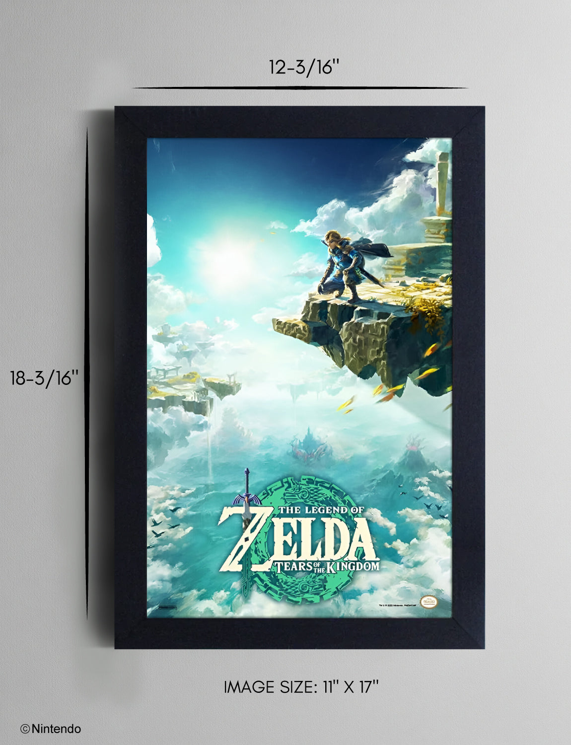 Zelda™: Tears of the Kingdom Sky Art Framed Poster (11x17) - Official Nintendo Art - packaging
