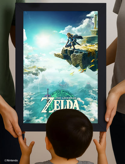 Zelda™: Tears of the Kingdom Sky Art Framed Poster (11x17) - Official Nintendo Art - detail close-up