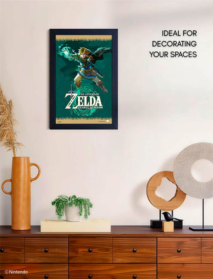 Zelda™: Tears of the Kingdom Framed Poster (11x17) - Official Nintendo Art - back view