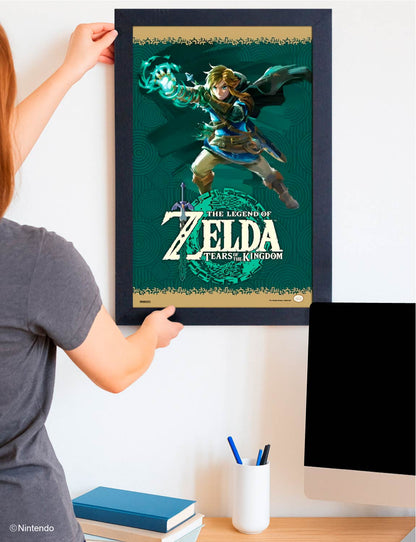 Zelda™: Tears of the Kingdom Framed Poster (11x17) - Official Nintendo Art - lifestyle display