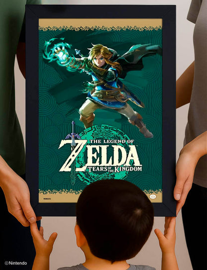 Zelda™: Tears of the Kingdom Framed Poster (11x17) - Official Nintendo Art - detail close-up