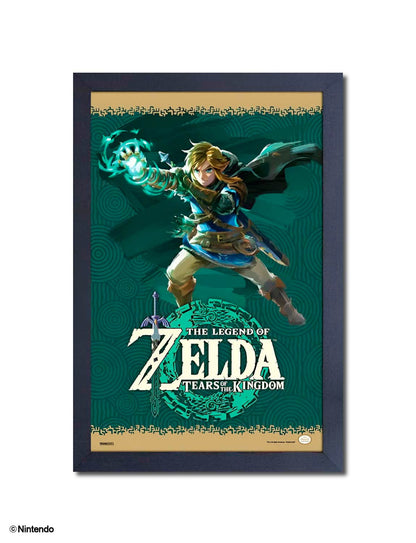 Zelda™: Tears of the Kingdom Framed Poster (11x17) - Official Nintendo Art - front view