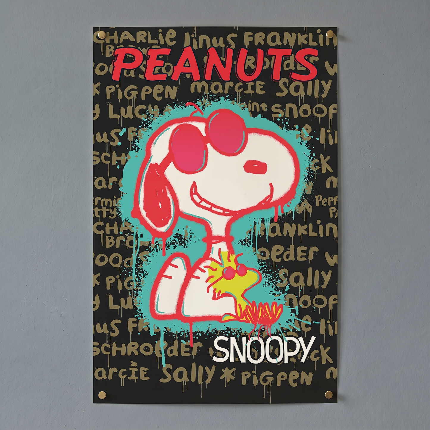 Peanuts - Snoopy & Woodstock Graffiti - 11x17 Poster