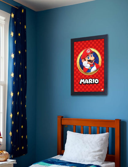 Super Mario™: 3D Port Mario Framed Art (11x17) - Official Nintendo Wall Decor - lifestyle display