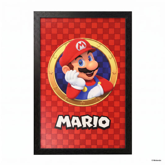Super Mario™: 3D Port Mario Gel-Coated Framed Print (11x17)