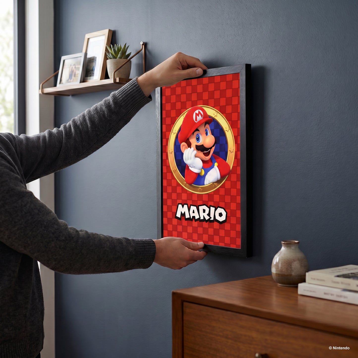 Super Mario™: 3D Port Mario Gel-Coated Framed Print (11x17)