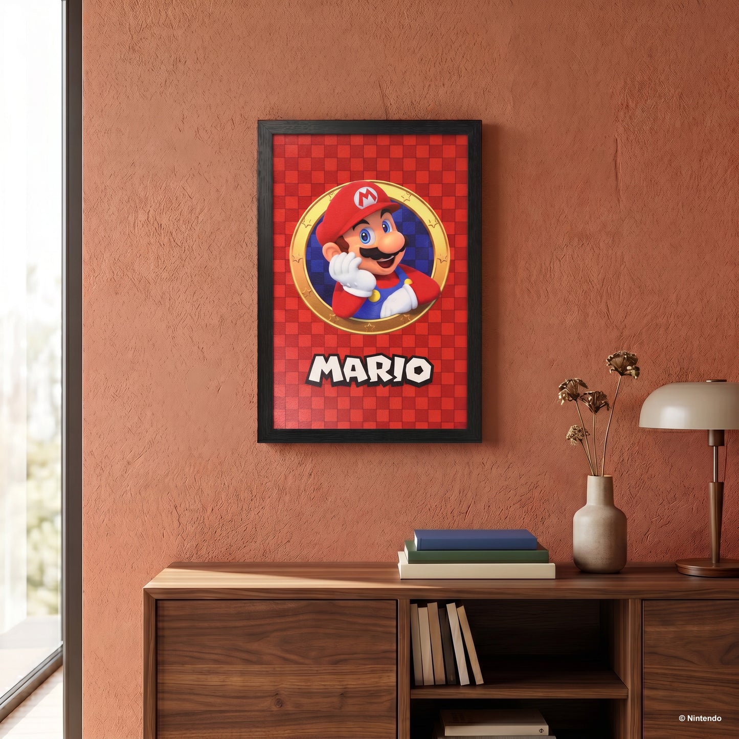 Super Mario™: 3D Port Mario Gel-Coated Framed Print (11x17)
