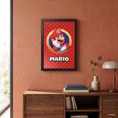 Super Mario™: 3D Port Mario Gel-Coated Framed Print (11x17)