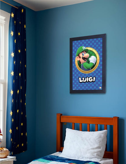 Super Mario™: 3D Port Luigi Framed Art (11x17) - Official Nintendo Wall Decor - alternate angle