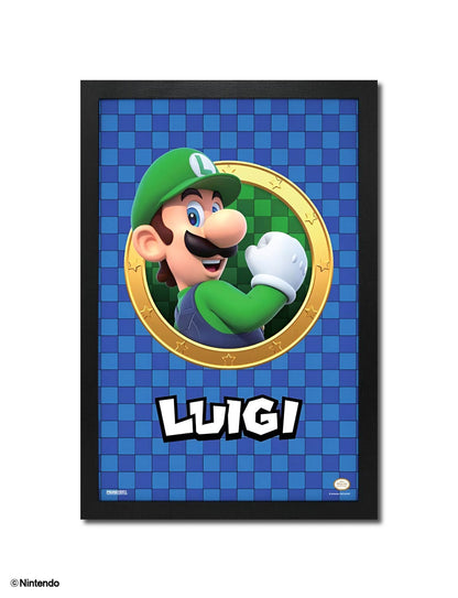 Super Mario™: 3D Port Luigi Framed Art (11x17) - Official Nintendo Wall Decor - front view