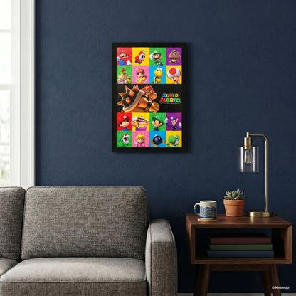 Super Mario - 3D Friends & Foes - 11x17 Framed Gel Coat