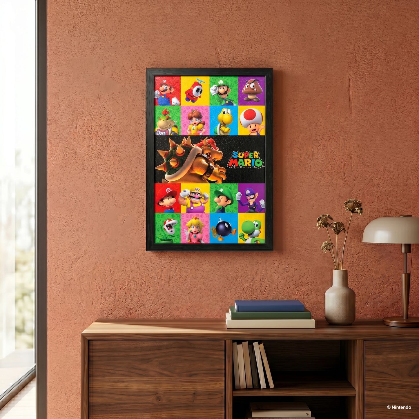 Super Mario - 3D Friends & Foes - 11x17 Framed Gel Coat