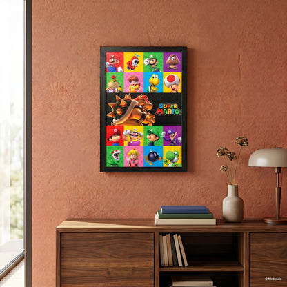 Super Mario - 3D Friends & Foes - 11x17 Framed Gel Coat