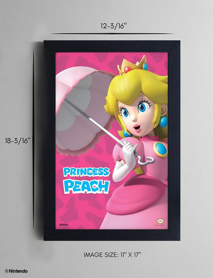 Super Mario™: Princess Peach Umbrella Framed Art (11x17) - Official Nintendo Decor - packaging