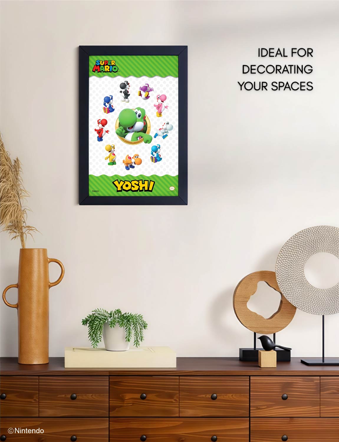 Super Mario��: Yoshi Wheel Framed Poster (11x17) - Official Nintendo Art - back view