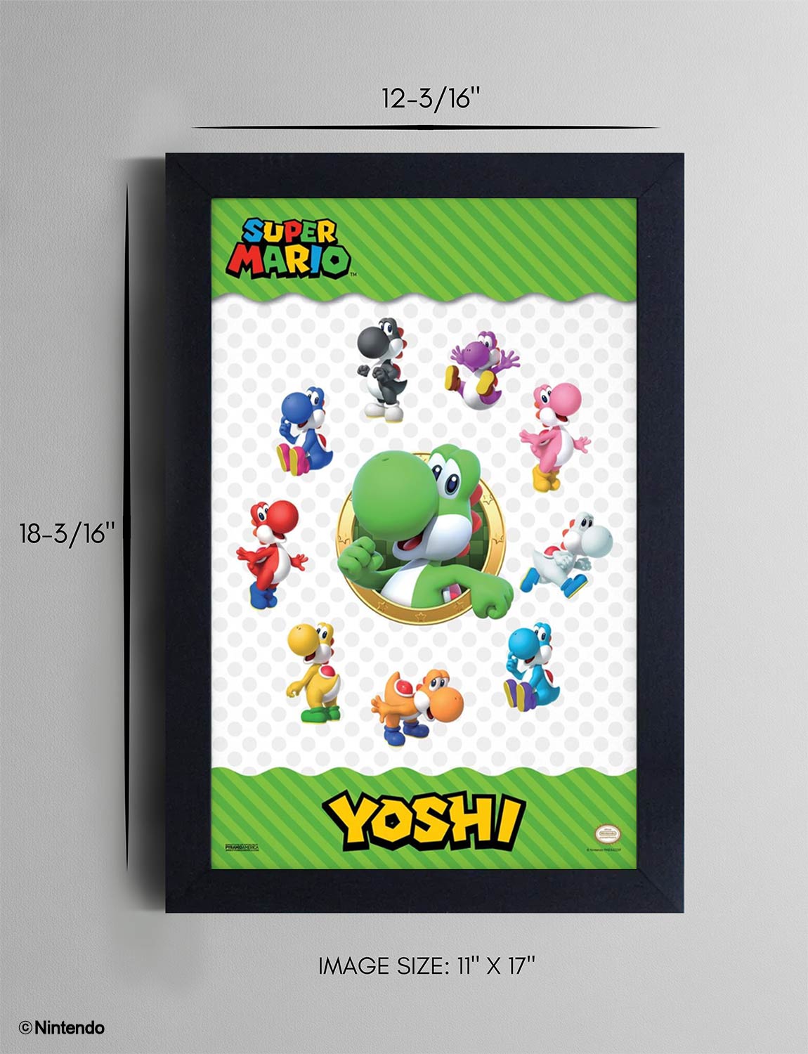 Super Mario��: Yoshi Wheel Framed Poster (11x17) - Official Nintendo Art - packaging