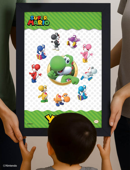 Super Mario��: Yoshi Wheel Framed Poster (11x17) - Official Nintendo Art - detail close-up