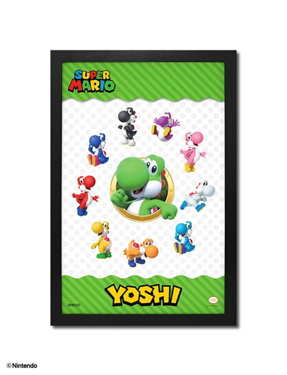 Super Mario��: Yoshi Wheel Framed Poster (11x17) - Official Nintendo Art - front view