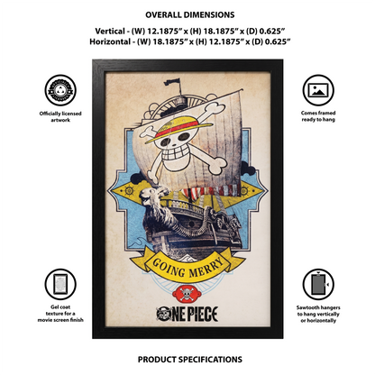 One Piece (Live Action) - Going Merry - 11x17 Framed Gel Coat