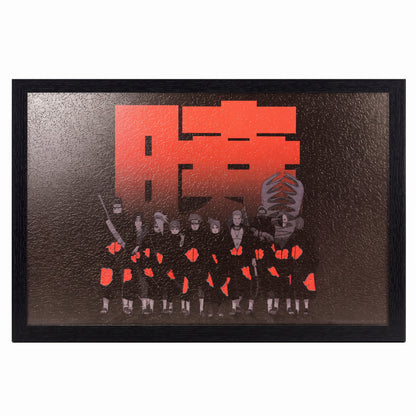 Naruto- Akatsuki Line Up Kanji - 11x17 Framed Gel Coat