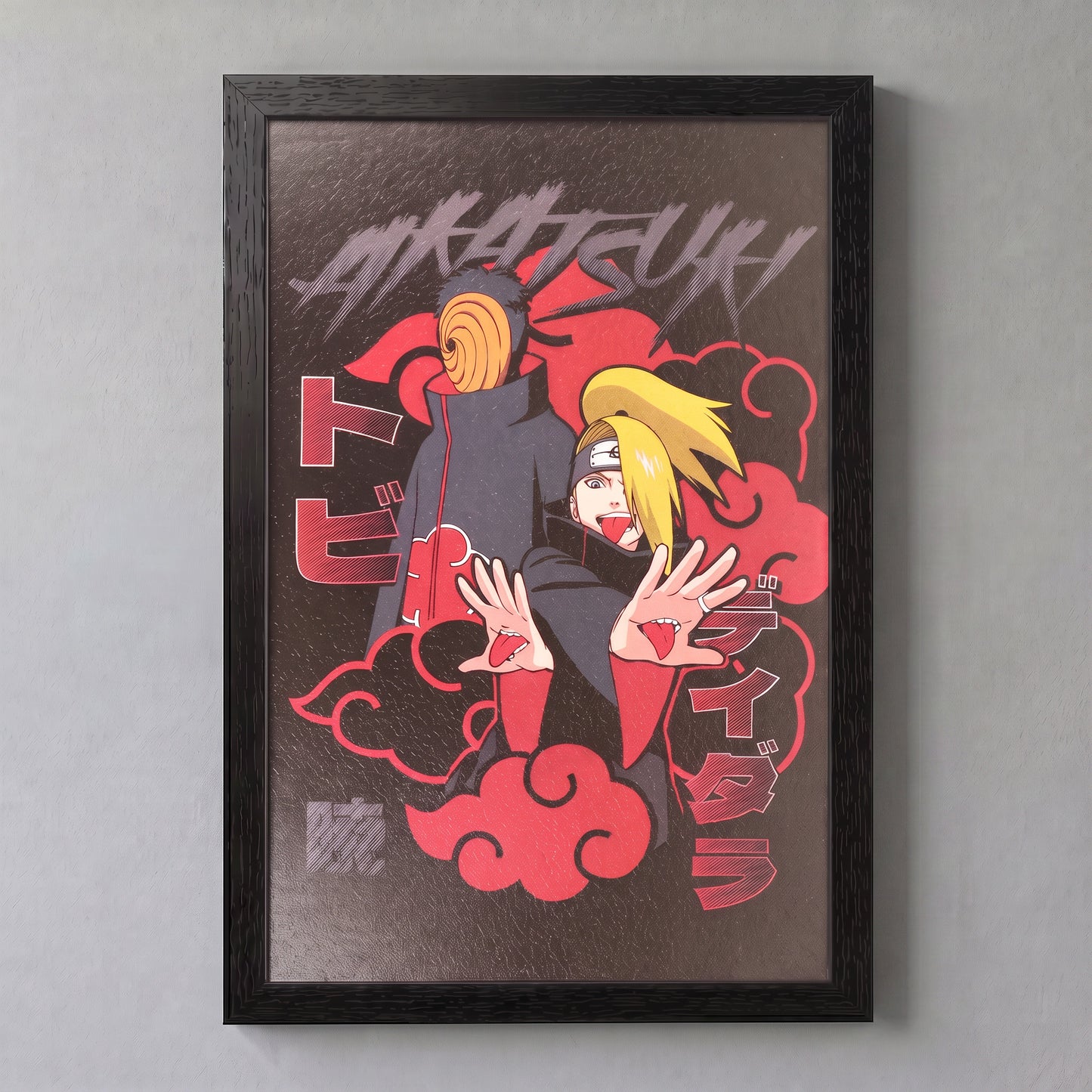 Naruto- Deidara and Tobi - 11x17 Framed Gel Coat