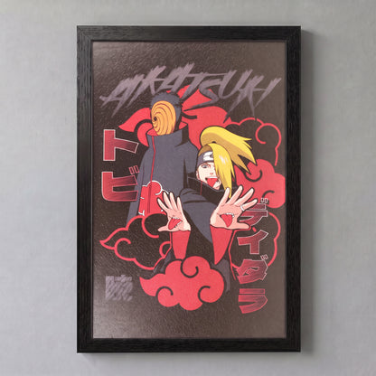 Naruto- Deidara and Tobi - 11x17 Framed Gel Coat