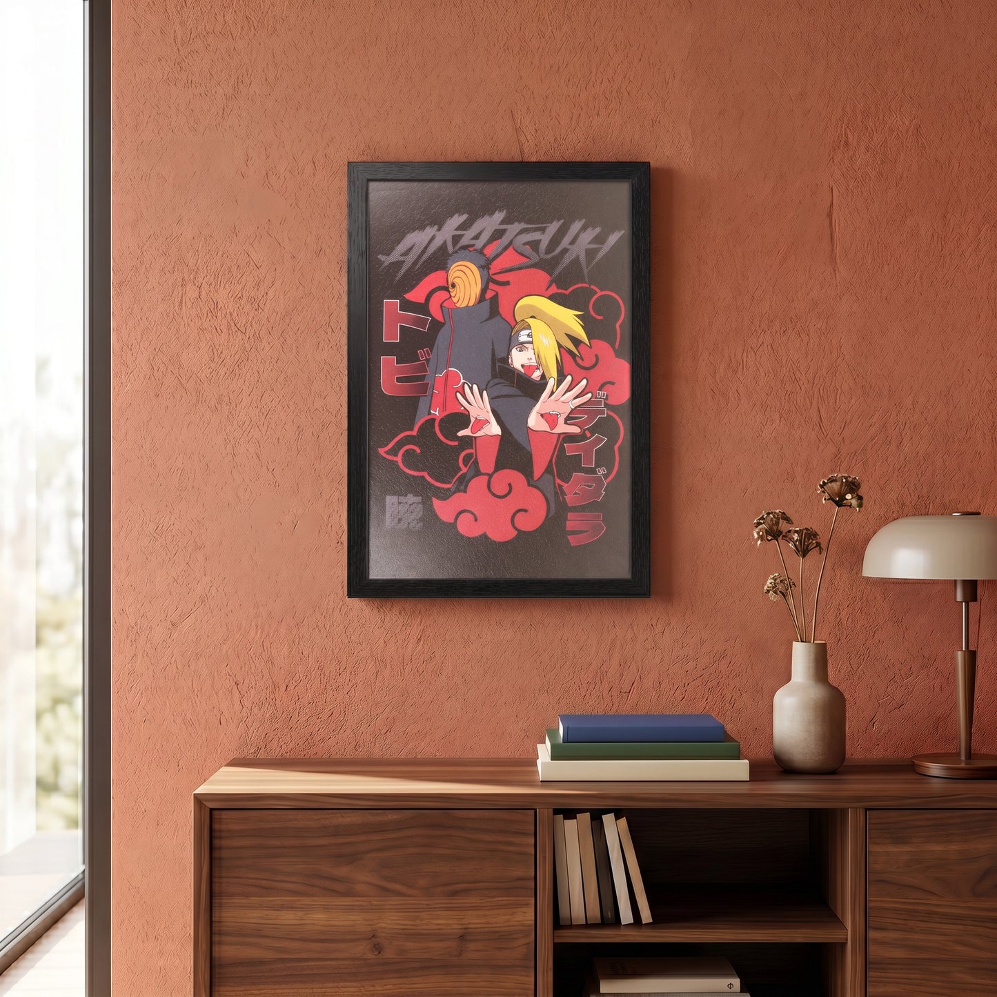 Naruto- Deidara and Tobi - 11x17 Framed Gel Coat