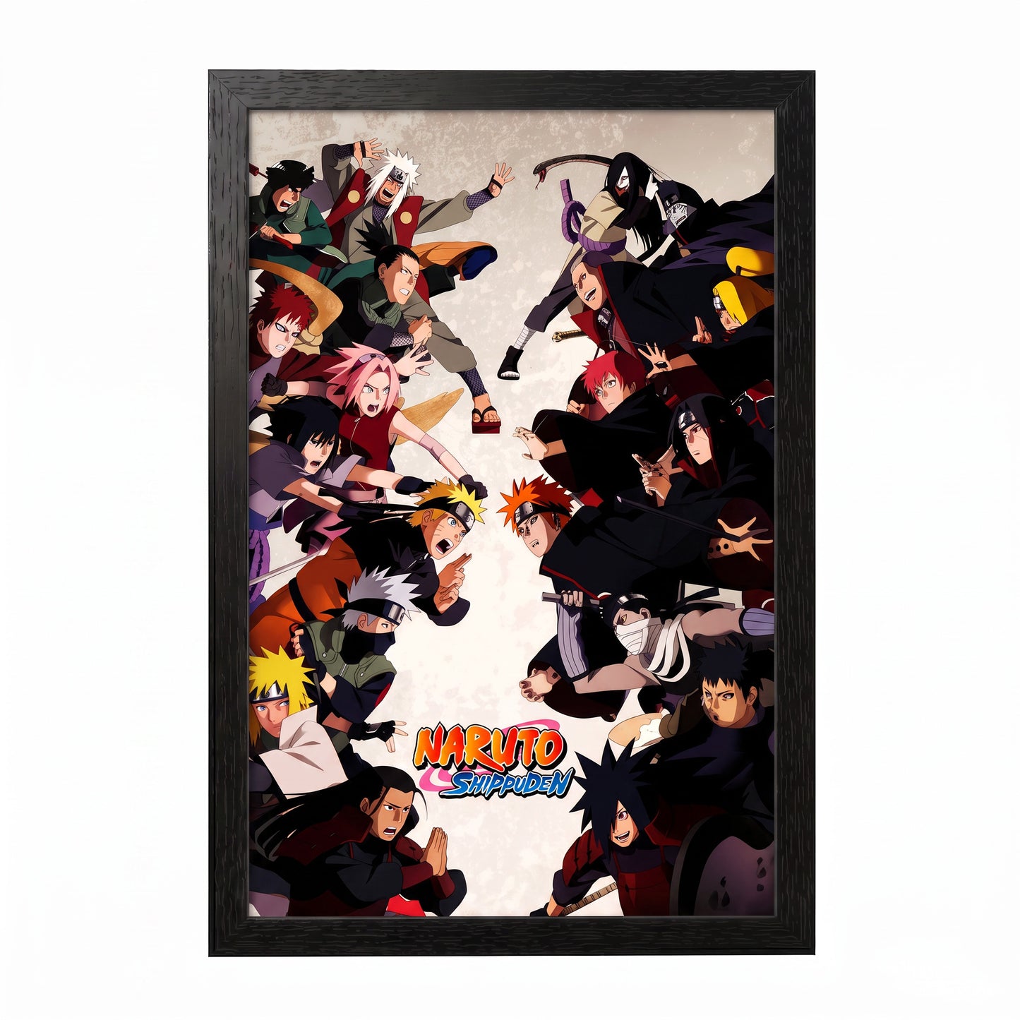 Naruto- Group Battle - 11x17 Framed Gel Coat