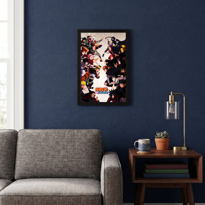 Naruto- Group Battle - 11x17 Framed Gel Coat