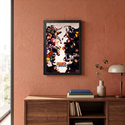 Naruto- Group Battle - 11x17 Framed Gel Coat