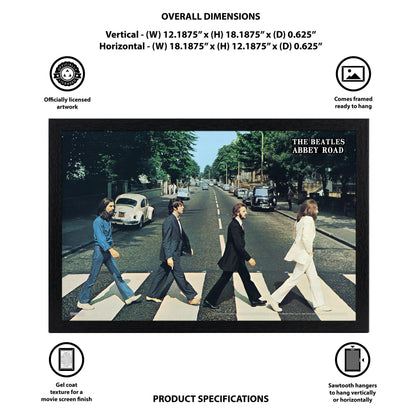 The Beatles - Abbey Road - 11x17 Framed Gel Coat