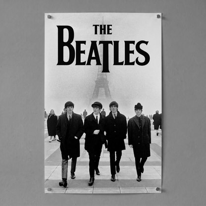 The Beatles - Eiffel Tower - 11x17 Poster