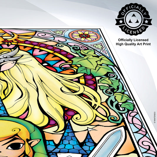 The Legend Of Zelda - Stained Glass - 24x36 Unframed Poster